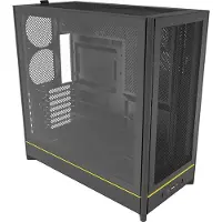 Montech HS01, Midi Tower, PC, Schwarz, ATX, micro ATX, Mini-ITX, 17,5 cm, 42 cm