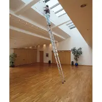 Günzburger Steigtechnik Günzburger Aluminium-Schiebeleiter 2-teilig ohne Traverse 2x24 Sprossen