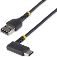 StarTech.com com 6in (15cm) USB A to C Charging Cable Right Angle - Heavy Duty Fast Charge USB-C Cable -
