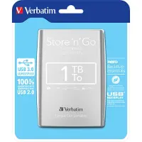 Verbatim Store'n'Go USB 3.0 1TB, 1000 GB, USB 3.0, 63.5 mm (2.5 "), 5000 Mbit/Sek, Silber, 121 mm