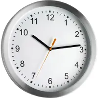 TFA-Dostmann Wanduhr 98.1045 weiß silber Aluminium, Ø 29,5 cm