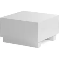 Wohnling Couchtisch MONOBLOC 60x60x35cm Weiß Hochglanz Quadratisch Design
