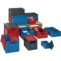 LA-KA-PE LA KA PE Transportkasten Polypropylen rot Schwerlast 400x300x210mm hochbelastbar - VTK 400/210-0