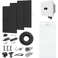Huawei PV-Komplettanlage 15 kWp mit Wechselrichter 15 kW + Stromspeicher 21,0 kWh, 36 Solarmodulen Glas-Glas full black & Montagesystem Aufdach (* 0% MwSt. gem. §12 Abs. 3 UstG)