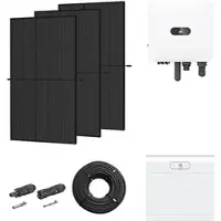 Huawei Photovoltaik-Paket 5 kWp mit Wechselrichter MAP0 5 kW + Stromspeicher 7,0 kWh, 12 Solarmodulen Glas-Glas full black (* 0% MwSt. gem. §12 Abs. 3 UstG)