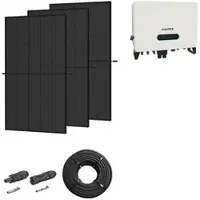 AXITEC Photovoltaik-Paket 10 kWp mit Wechselrichter 10 kW, 24 Solarmodulen Glas-Glas full black (* 0% MwSt. gem. §12 Abs. 3 UstG)