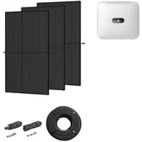 Huawei Photovoltaik-Paket 10 kWp mit Wechselrichter 10 kW, 24 Solarmodulen Glas-Glas full black (* 0% MwSt. gem. §12 Abs. 3 UstG)