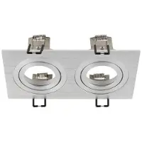 SLV NEW TRIA 155, Deckeneinbauring, L: 17 B: 9 H: 4cm, zweiflammig, IP 20, aluminium 1008009