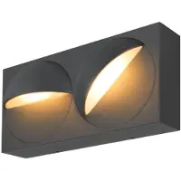 SLV LED Wandleuchte Lid in Anthrazit 2x 14,5W 1700lm IP65 eckig