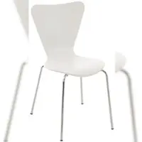 DELUKE Besucherstuhl BERLIN - Holz Weiß 45x49x85 cm | Besucherstühle Konferenzstuhl Wartezimmerstuhl Bürostühle Bürostuhl Konferenzraum Wartezimmer
