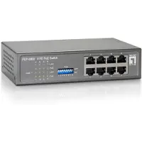 Level One FEP-0800, Fast Ethernet (10/100), Vollduplex, Power over Ethernet (PoE)