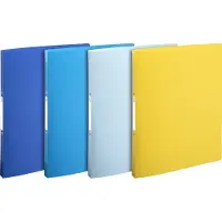 Exacompta 54110E 20x Ringbuch A4 mit 2 Ringen 15mm, Recycling-PP, BeeBlue - Farben sortiert