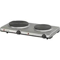 Rommelsbacher Doppelkochplatte DK 29, Edelstahl, 2 Kochzonen, stufenlos regelbar, 2500 Watt