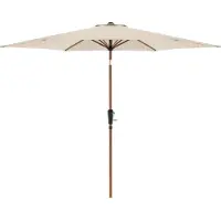 Doppler , Sonnenschirm / Mittelstockschirm "LIFE 305 Lift Woodystyle", natur, Ø 305 cm