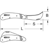 Ks Tools Elektriker-Klappmesser, 1 Sichelklinge