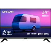 Dyon Enter 24 Pro-X-V, 61 cm (24"), 1366 x 768 Pixel, HD, LED, DVB-S2, DVB-T2, DVB-C, Schwarz