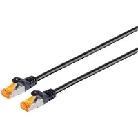 S-Conn Patchkabel Cat 6A Outdoor, S/FTP, RJ45, 10 Gbit/s, 500 MHz, PE Mantel, EIA/TIA 568B, schwarz - Länge: 5,0 m