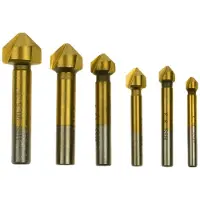GEKO HSS TiN konische Fräser Set 6-teilig (6,3-20,5 mm) – Hochwertige Fräser für präzise Bearbeitung schwieriger Materialien