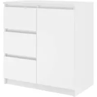 Top E Shop Topeshop 1D3S BIEL KPL, Weiß, 3 Schublade(n), Partikelbord, Modern