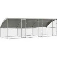 Syfax Hundekäfig 3 pcs Silber 6 x 2 x 2 m Verzinkter Stahl