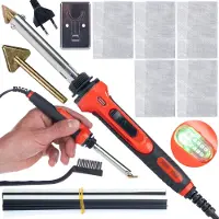 Rosfix Red Odysseya 100W RRO100W Lötkolben für Kunststoff + Kunststoffset (2x PP, PE, ABS, PVC), 5 Gitter, Spitze und Ständer