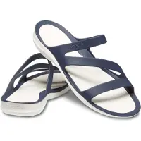 Crocs Swiftwater Sandal W Damen Komfort Pantoletten Navy White, 203998-462