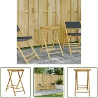 The Living Store Gartentisch Klappbar Ø55x75 cm Bambus