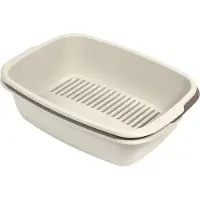 Nobby Katzentoilette mit Sieb Miso sand/moka