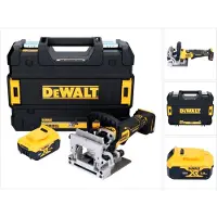 DeWalt DCW 682 NT Akku Flachdübelfräse 18 V 102 x 20 mm Brushless + 1x Akku 5,0 Ah + TSTAK - ohne Ladegerät