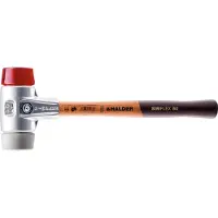 HALDER Simplex Schonhammer Ø 50 mm TPE-mid Grau Plastik Rot mit Aluminiumgehäuse
