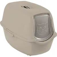 Rotho Katzentoilette Eco Bailey mit geruchshemmendem Aktivkohlefilter - Katzenklo 56,0 x 40,0 x 39,0 cm - Katzen Toilette inkl. Haube und Schwingtür