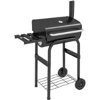 Outsunny Holzkohlegrill Grillwagen mit Deckel Ablage Campinggrill mit Rädern