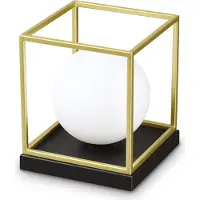 Ideal Lux Lingotto tl1 big, Schwarz, Gold, Glas, Metall, IP20, II, E14, 1 Glühbirne(n)