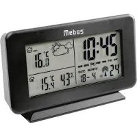 Mebus Funk-Wetterstation 4x13x8cm kabellos schwarz