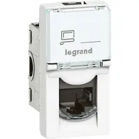 Legrand MOSAIC Einzel-Computerbuchse RJ45 Cat.6 UTP weiß 076561
