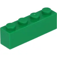 LEGO : 50 Steine 1x4, Grün
