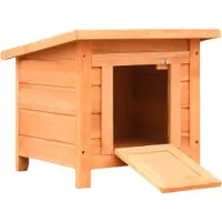 The Living Store Katzenhaus 50x46x43,5 cm Kiefernholz & Tannenholz