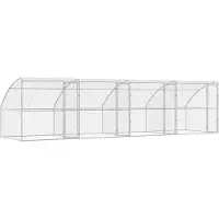 vidaXL Hundekäfig 4 stk. Silber 8 x 2 x 2 m Verzinkter Stahl