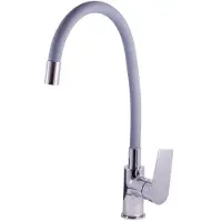 RAV Küchenarmatur COLORADO, Einhebelmischer aus verchromtem Messing, 36 cm, flexibler Auslauf mit Brausefunktion