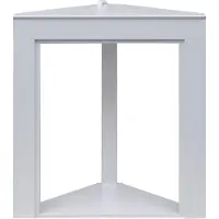 Generic Rebecca Mobili Künstlicher Eckkaminrahmen 100x90x45 cm aus MDF, weiß