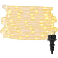 vidaXL Lichtseil mit 2400 LEDs Warmes Weiß 100 m PVC