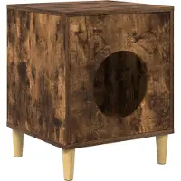 Syfax Katzenhaus Geräucherte Eiche 42,5 x 40 x 53 cm Holzwerkstoff