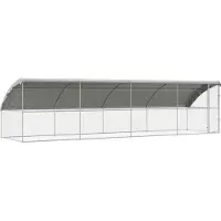 Syfax Hundekäfig 4 pcs Silber 8 x 2 x 2 m Verzinkter Stahl