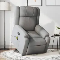 vidaXL Cloris DesignMöbel Massagesessel mit Aufstehhilfe Hellgrau Stoff , Klassische Sessel 2024 Neu