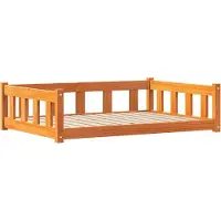 vidaXL "SALE 2026"Hundebett - Hundesofa Hundekissen - Wachsbraun 100 x 70 x 28 cm Massives Kiefernholz - elegante Design Hundebetten DE9546174