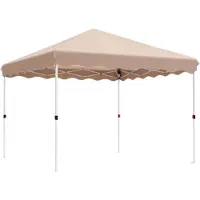 Happyment Valora Pop-up Gazebo – 3x3m – Wasserdicht & UV 50+ – Mit 4 Zandzakken & Draagtas – Beige – Für Garten, Terrasse & Outdoor-Events