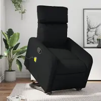 vidaXL 2025 Moderne Massagesessel mit Aufstehhilfe Schwarz Kunstleder - Fernseh- & Relaxsessel,Design 1745424 2parcel