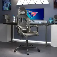 vidaXL Gaming-Stuhl Schwarz und Tarnfarben Kunstleder , Bürostühle Design 2024