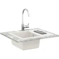 vidaXL Waschbecken Weiß 560 x 460 mm 80% Quarz und 20% Harz