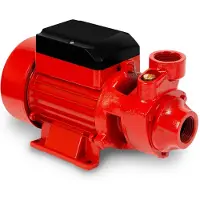 Eberth Wasserpumpe Gartenpumpe Kreiselpumpe Saugpumpe, 1 Zoll Anschluss, 750 Watt Leistung, 8m Ansaughöhe, 50m Förderhöhe, 2.400 L/h Fördermenge